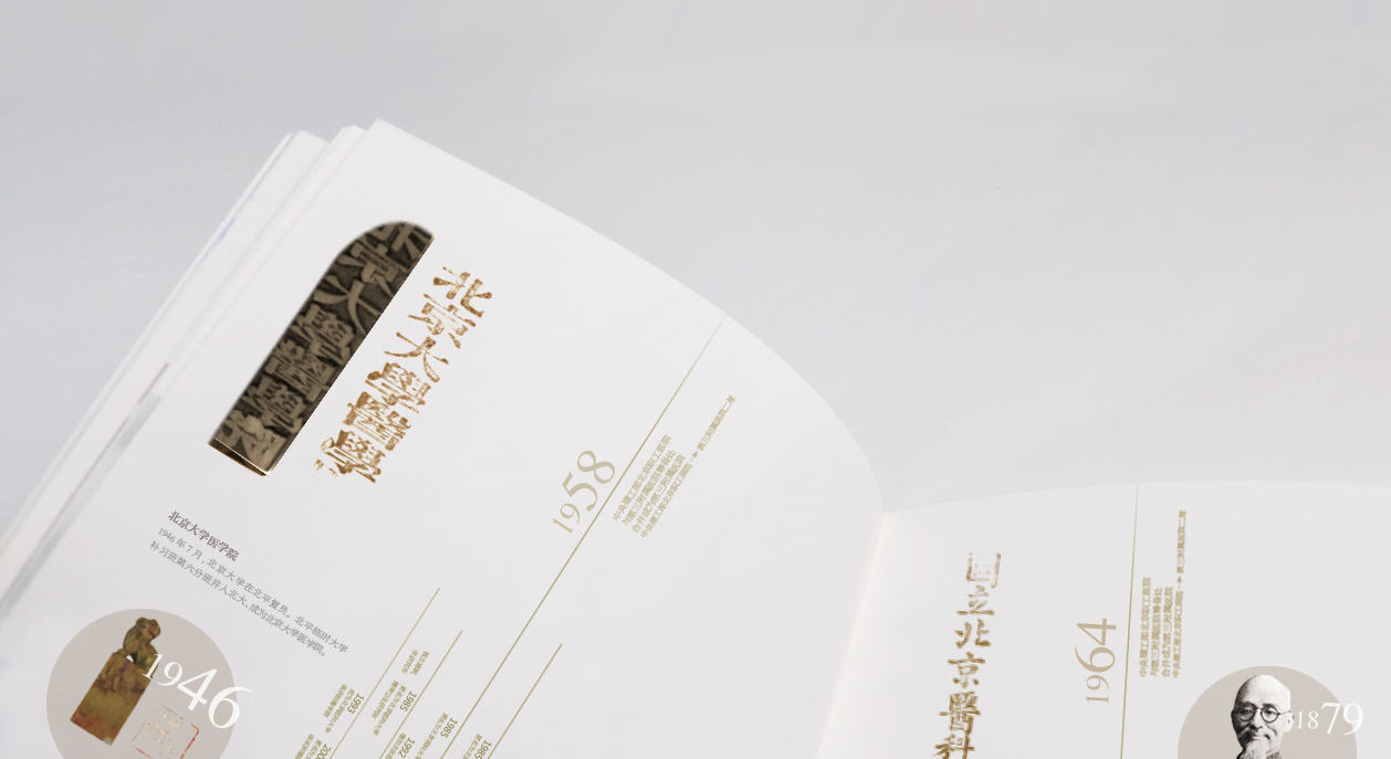 北大医学院校庆100周年纪念画册设计